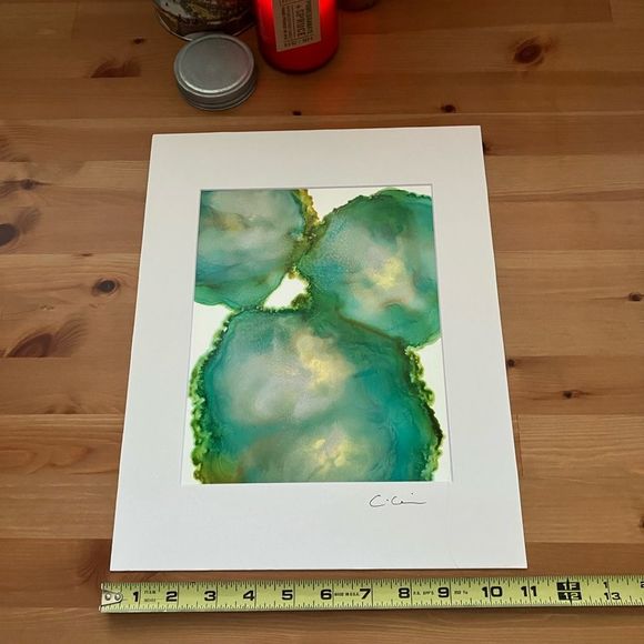 New Original Signed Artwork Alcohol Ink on Paper 108 - Picture 6 of 6